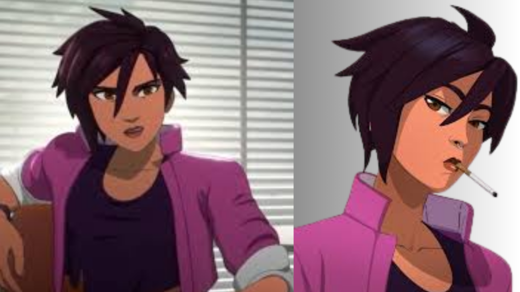 Invisible hero Dispatch Invisible Girl sneaking past enemies during gameplay