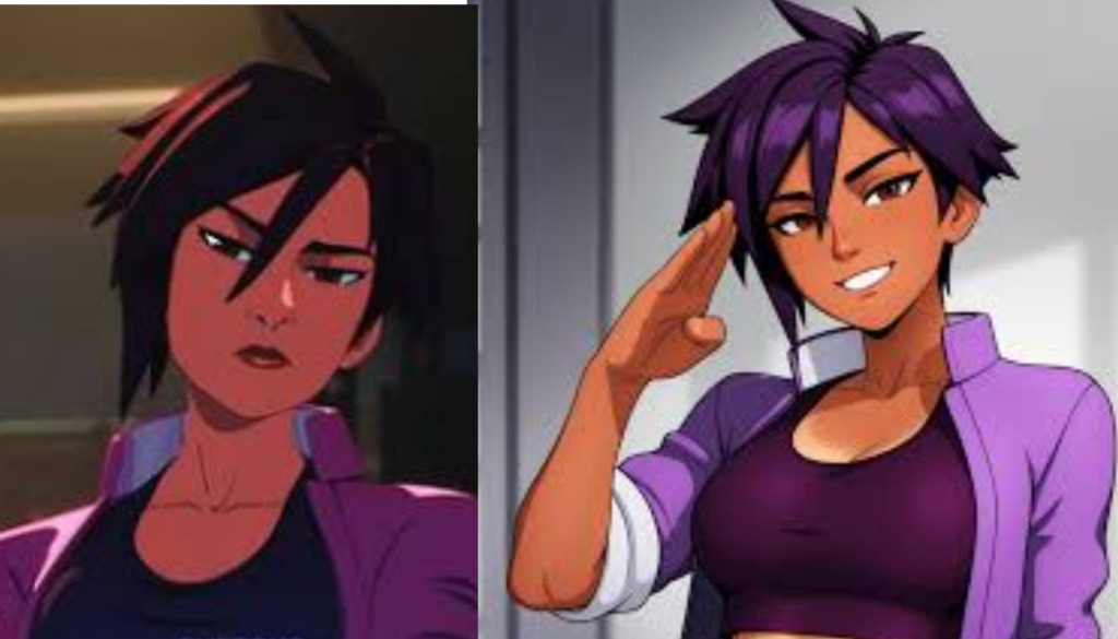 Invisigal Dream walking through a surreal dream scene with symbolic visuals and shadowed figures in Dispatch”