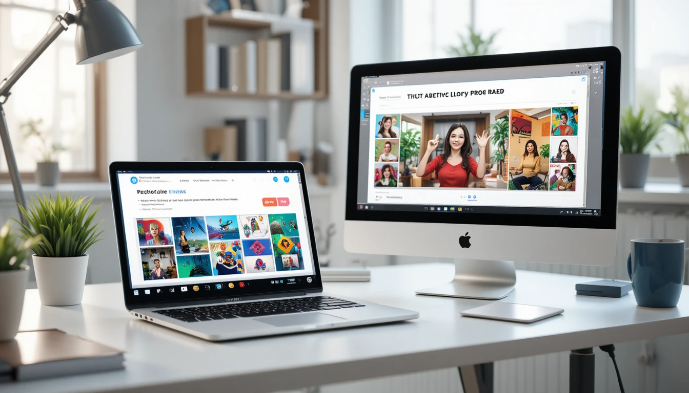 Tech Tales Pro-Reed interactive storytelling dashboard on laptop