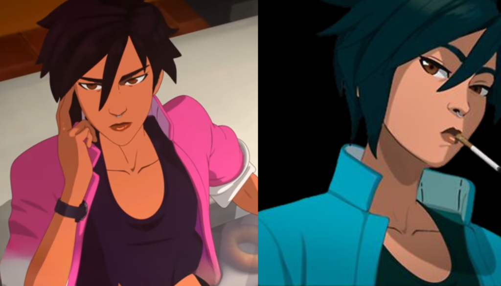 Portrait of Invisigal, highlighting her ethnicity and features in Dispatch.