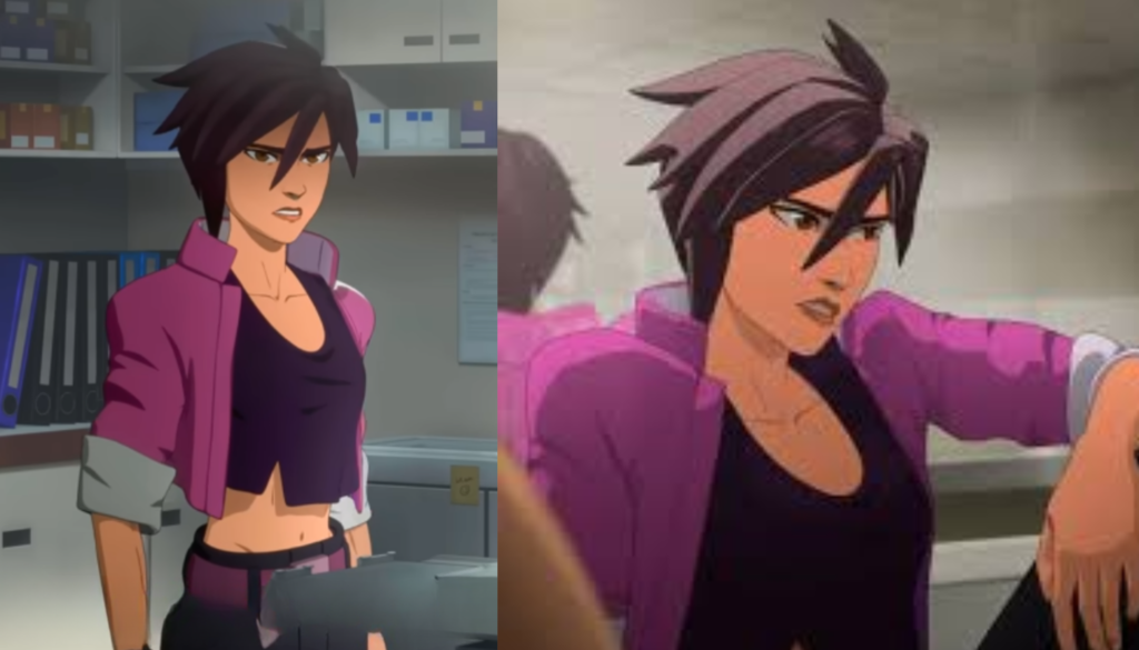 Invisigal character in Dispatch with mysterious abilities