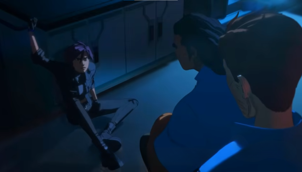 "Player deciding whether to untie Invisigal in Dispatch"