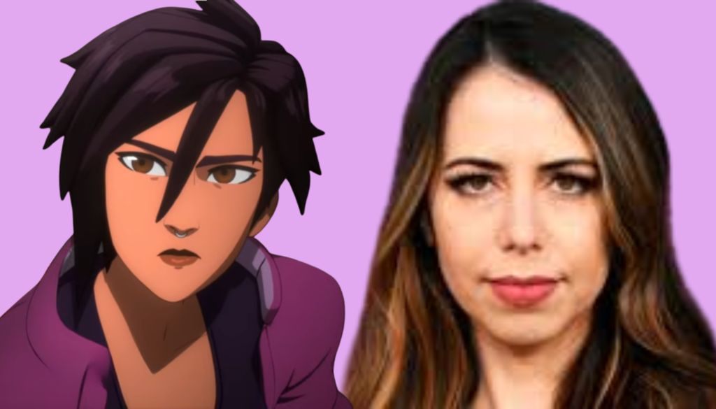 Fan art of Invisigal highlighting her voice actor, Laura Bailey.