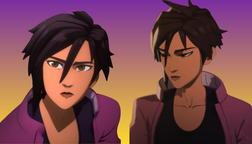 Gameplay scene featuring Invisigal in Dispatch with dialogue choices and storyline progression