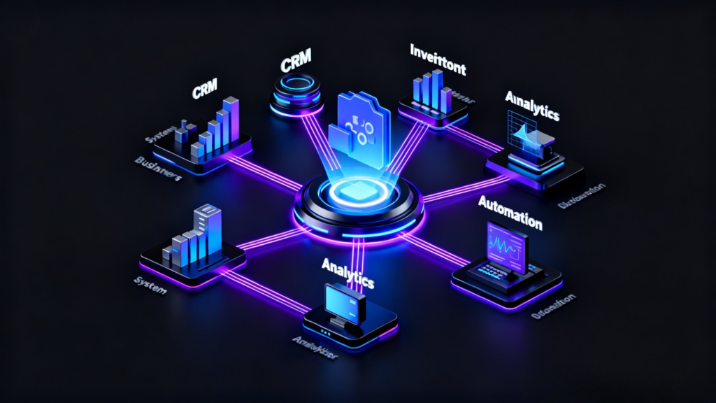 Erpoz business platform dashboard with real-time analytics and automation