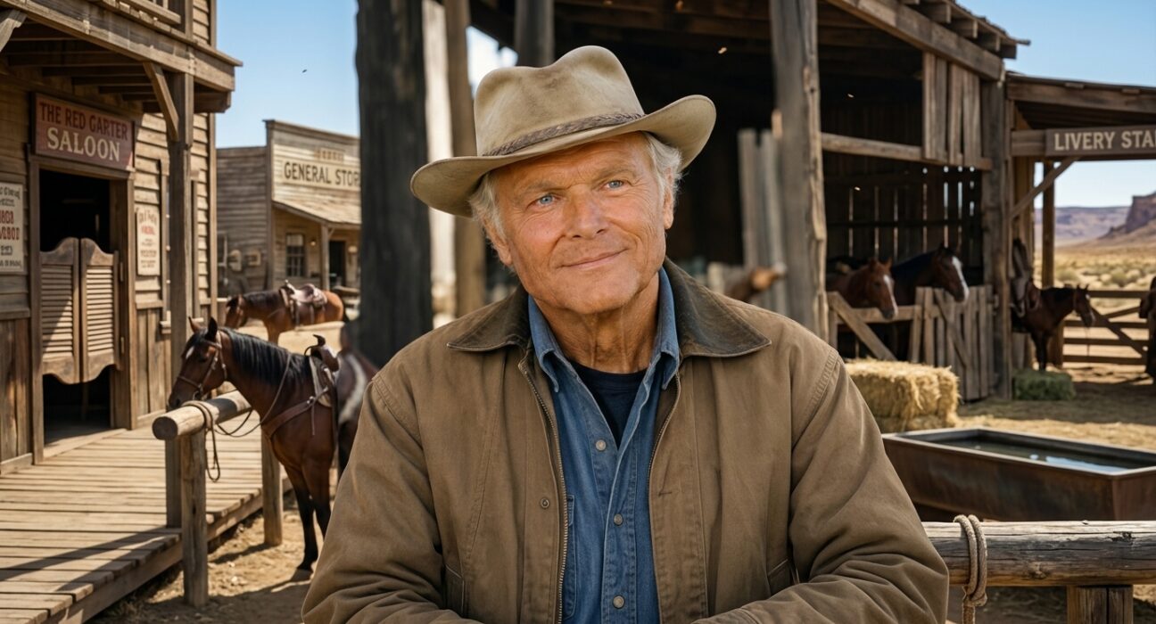Teren cill in old age wearing a cowboy hat