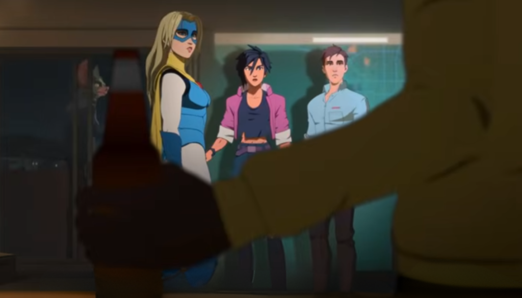 Invisigal superheroine Dispatch game Courtney invisibility powers holding breath stealth combat character