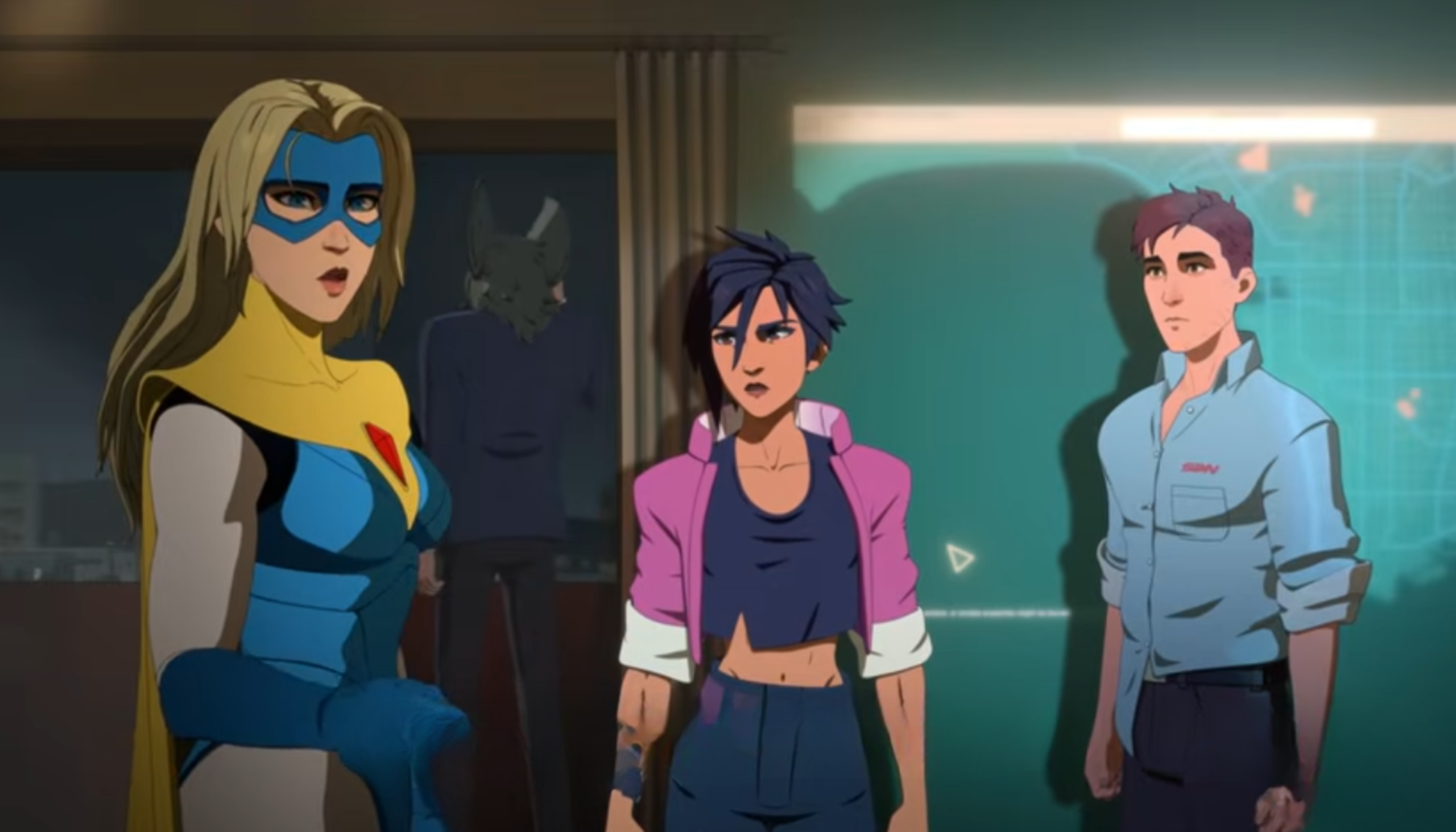 Invisigal Courtney Dispatch character age 27 superheroine with invisibility ability and combat skills