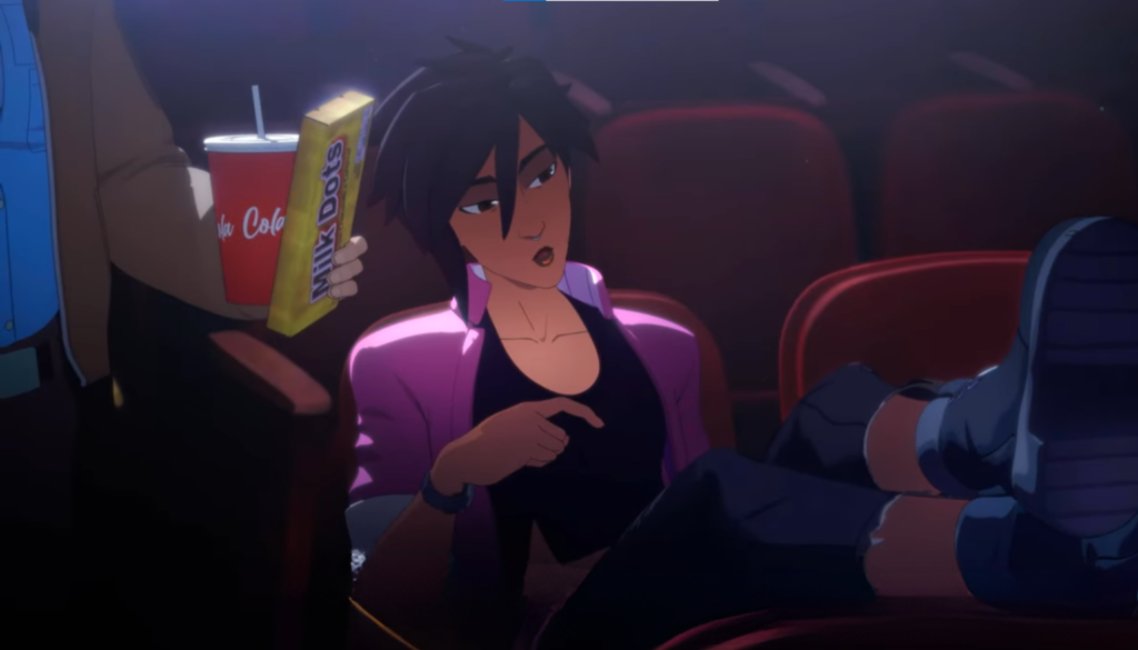 Invisigal Episode 4 scene featuring character interaction and dialogue choices