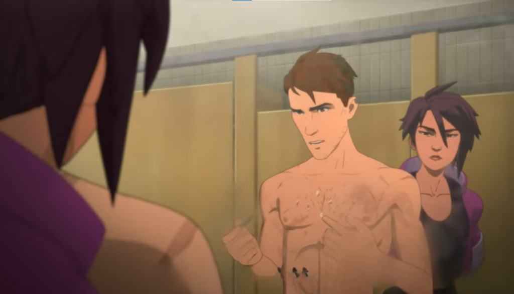 Invisigal Episode 4 walkthrough image highlighting branching story paths