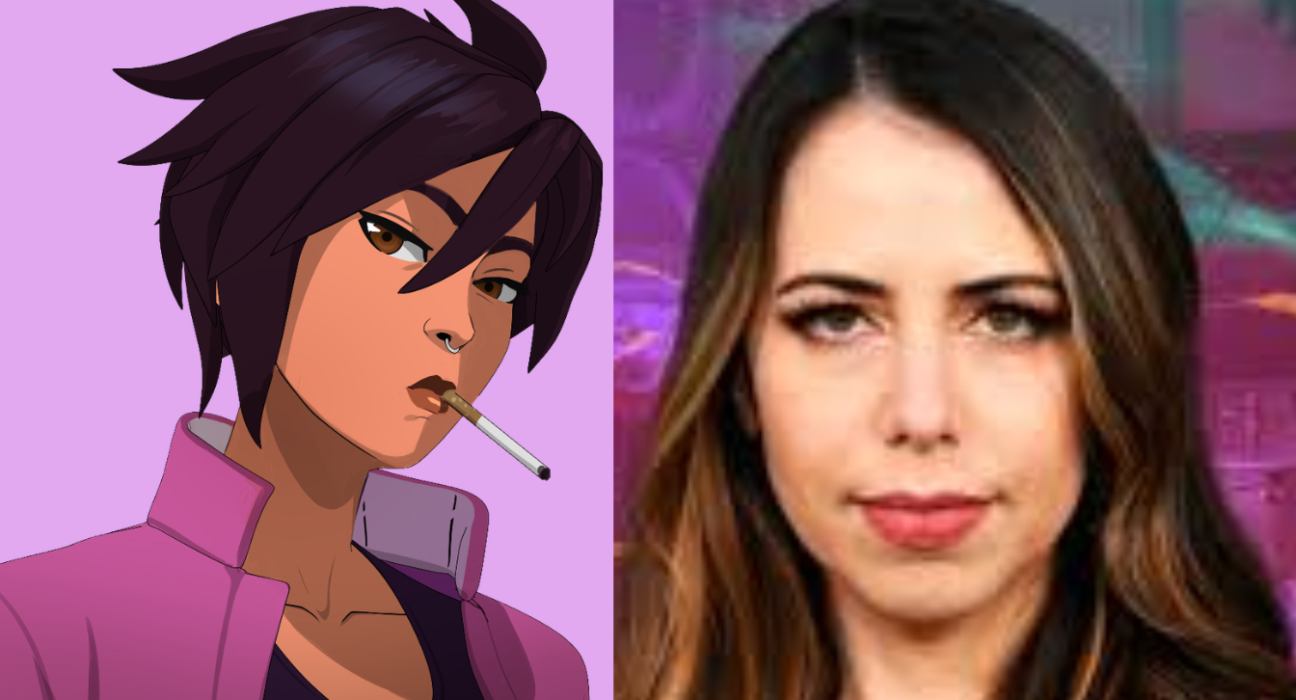 Invisigal character from Dispatch voiced by Laura Bailey in a stealth gameplay scene