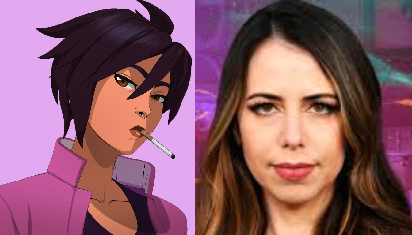 Invisigal character from Dispatch voiced by Laura Bailey in a stealth gameplay scene