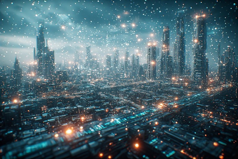 Leonaarei innovation concept showing futuristic digital interface and entrepreneur symbolizing modern business transformation and strategy.