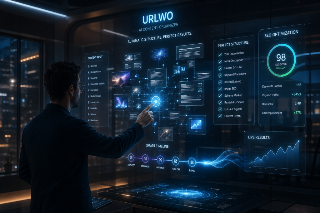 URLWO diagram explaining SEO friendly URL structure for better indexing and ranking results