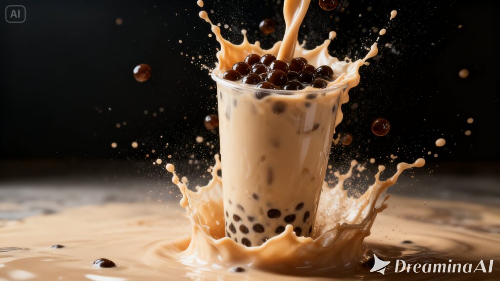 Refreshing Babeltee drinks served in clear cups showing layered colors and toppings