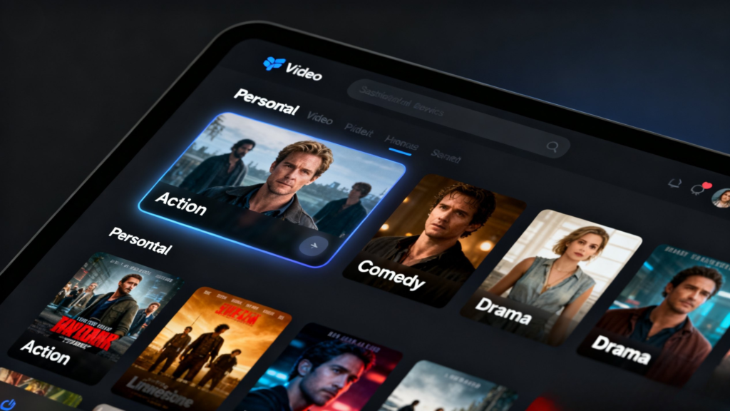 Banflix digital streaming concept with global entertainment access