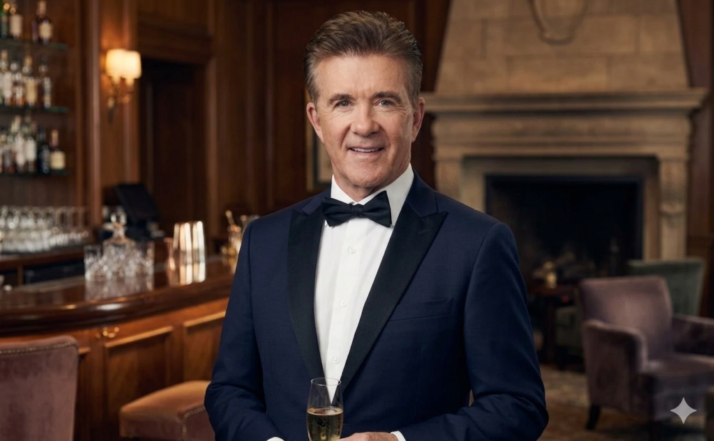 Fictional Burt Thicke character designed with classic talk show host aesthetics and nostalgic AI artwork