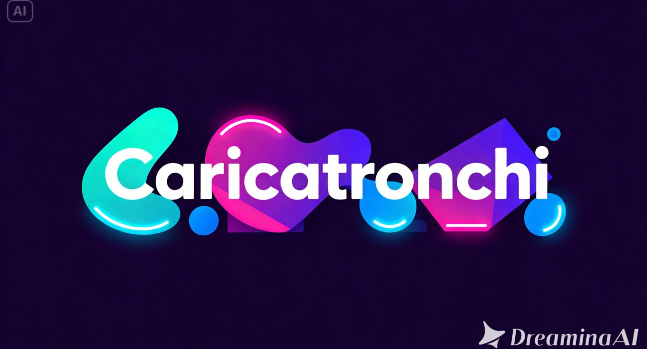 Caricatronchi digital art style showing abstract cartoon-inspired characters with modern internet culture and creative branding identity