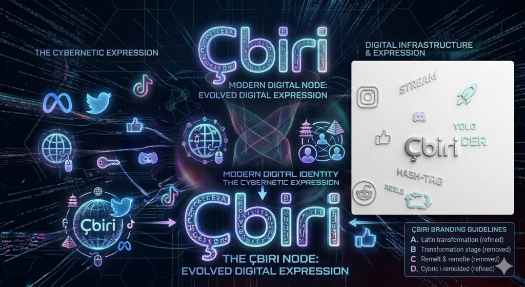 Global digital culture illustration inspired by Çbiri as an emerging internet keyword and identity term