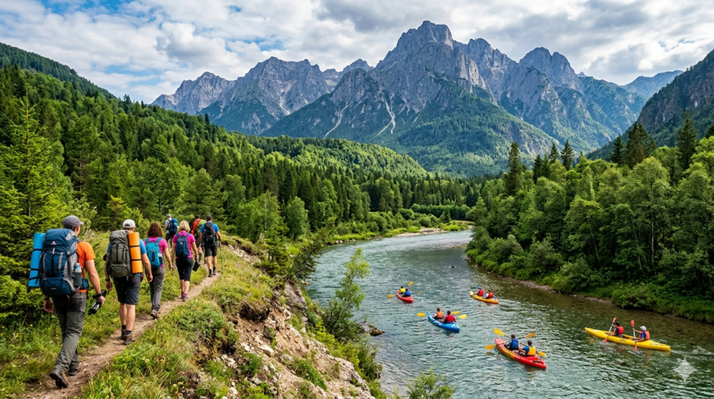 Peaceful Mebalovo village surrounded by forests rivers and scenic countryside landscapes