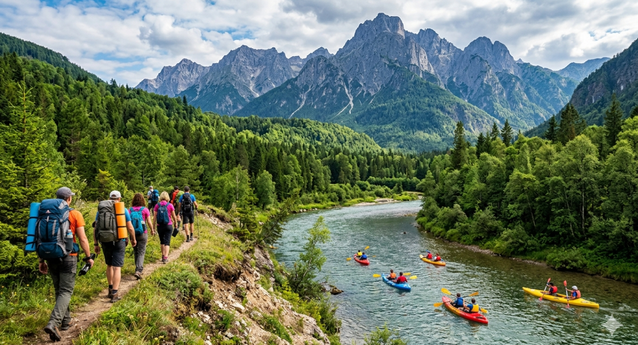 Peaceful Mebalovo village surrounded by forests rivers and scenic countryside landscapes