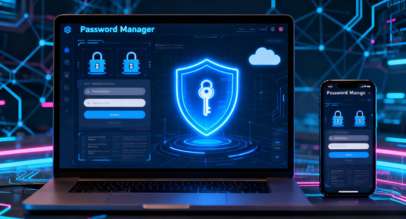 MyPasokey password manager dashboard with encrypted vault and secure login interface