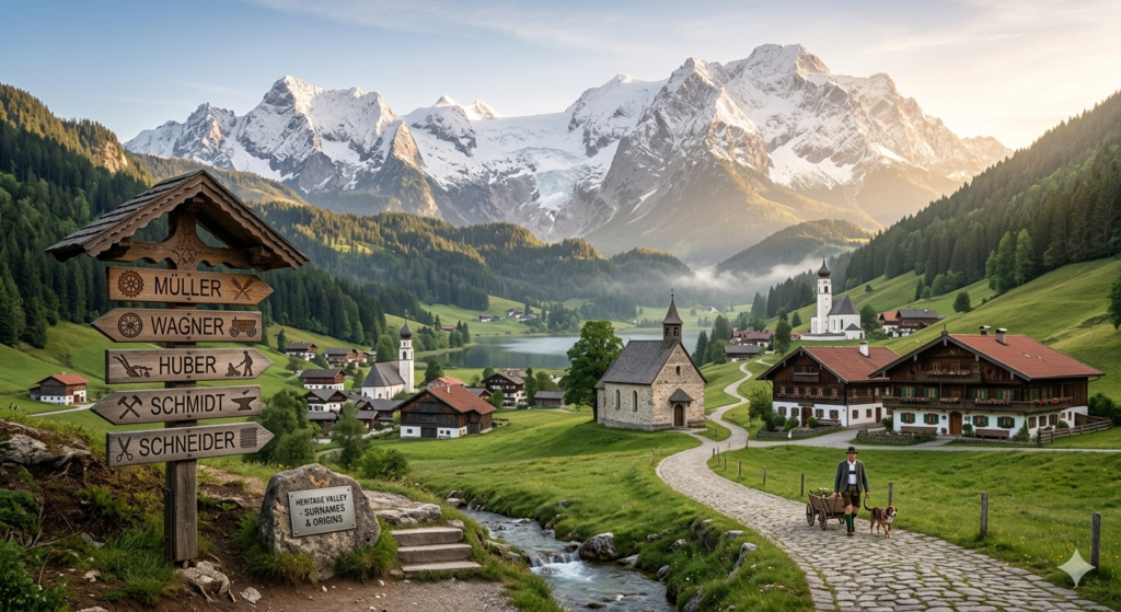 Peitner name history connected with linguistics and genealogy research