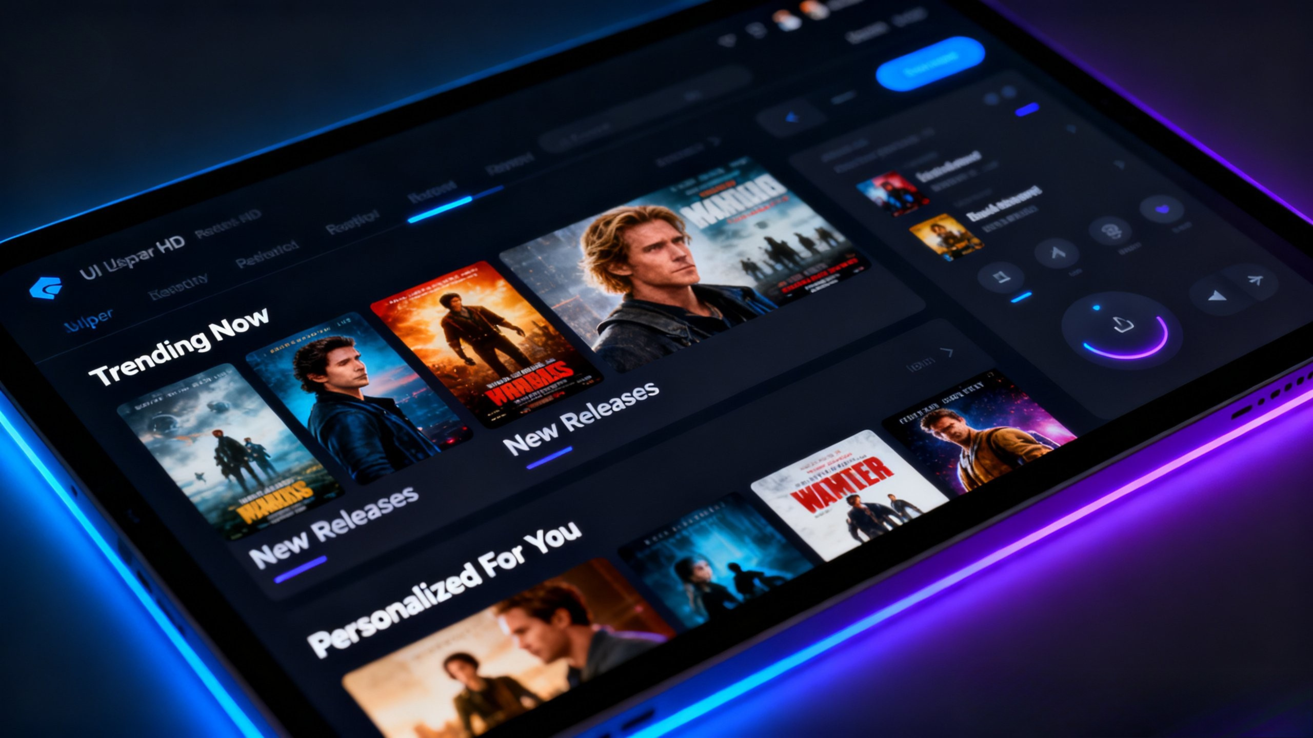 Banflix content library with movies, series, and documentaries in modern UI