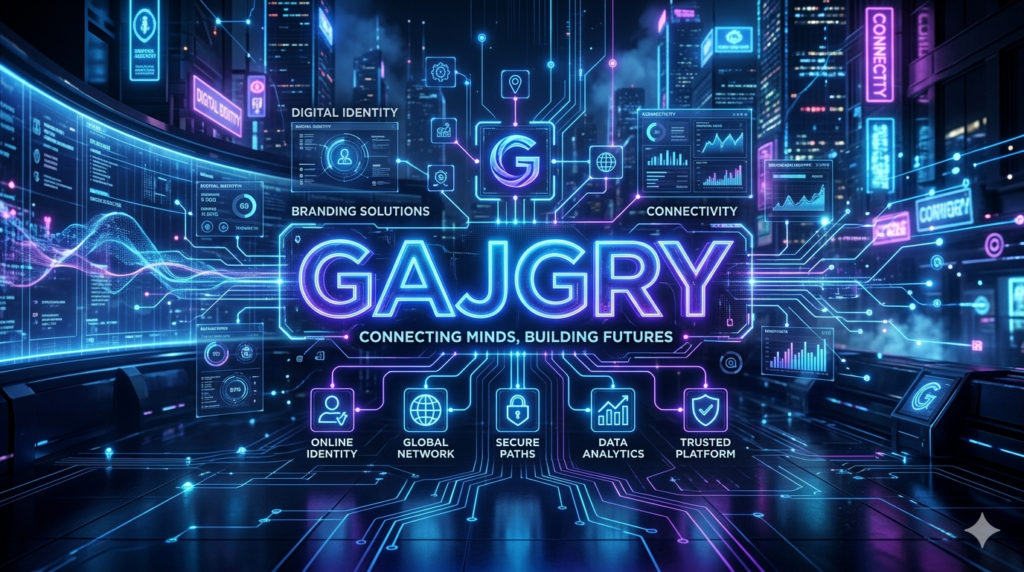 Gajgry digital branding concept showing online identity, business growth, and audience engagement.