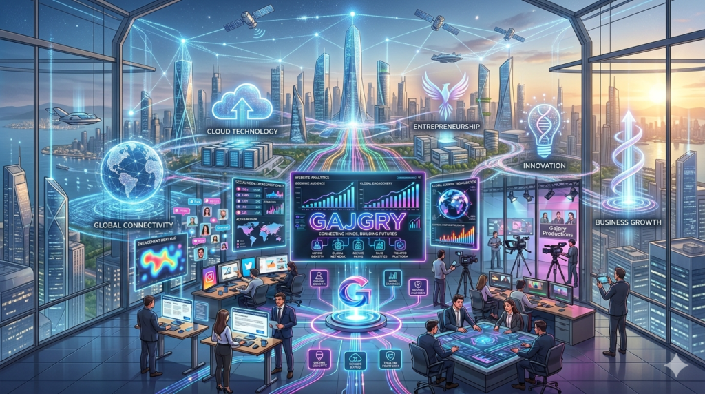 Creative Gajgry digital identity artwork representing innovation, visibility, and online growth.