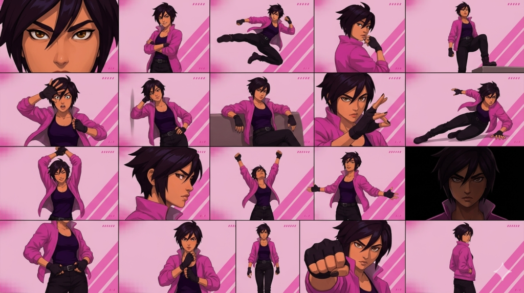 Invisigal character showcasing signature appearance and look