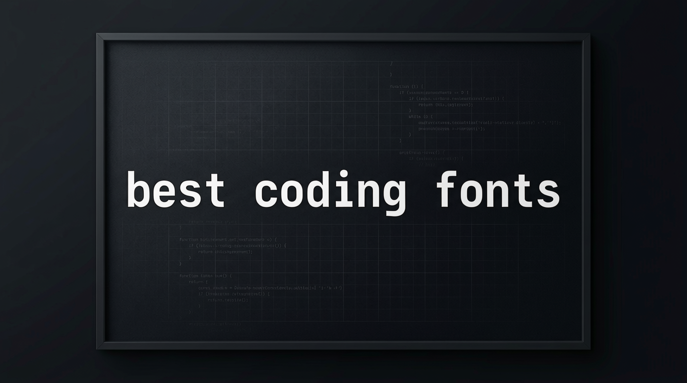 Collection of coding fonts displayed in a source code editor for programmers