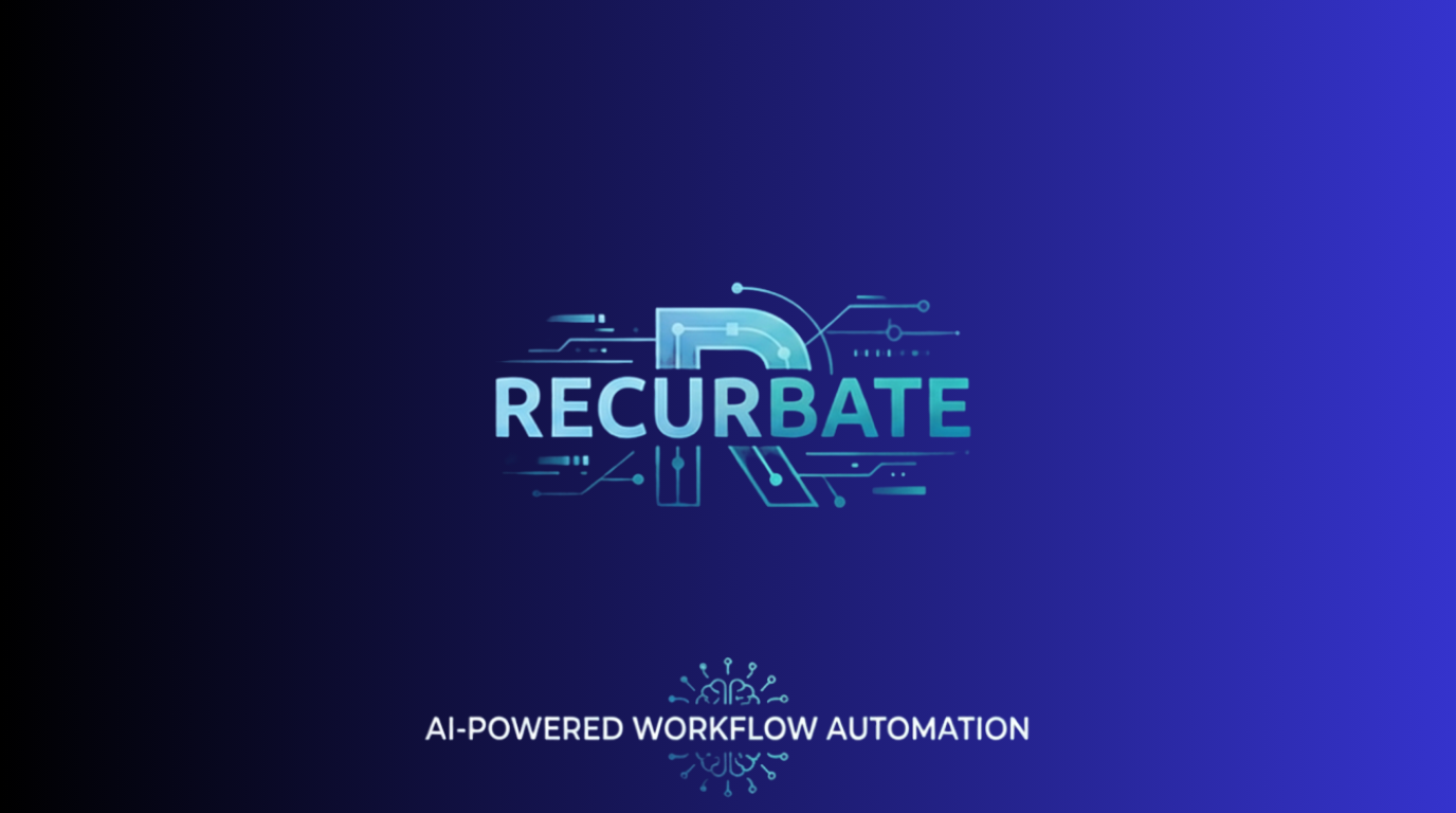 Recurbate AI workflow automation platform dashboard for business teams