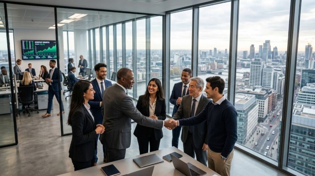 Growth Enterprises Market meeting with business partners