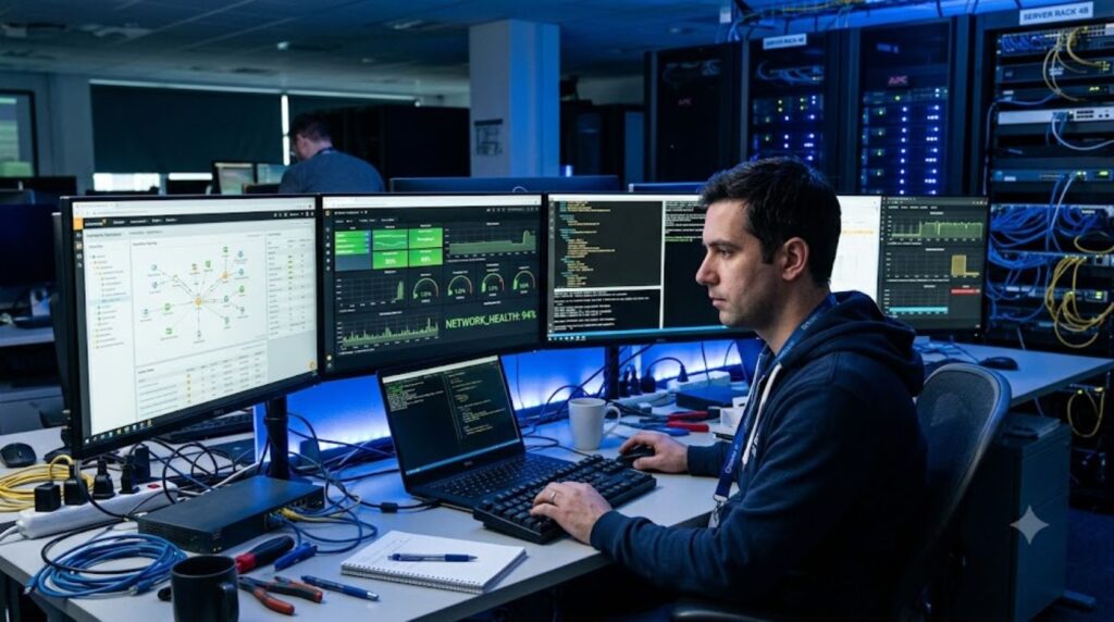Cloud-Connected Audio network monitoring dashboard