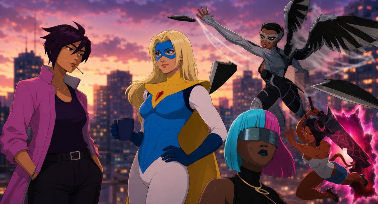 Dispatch women heroes and villains from the game cast