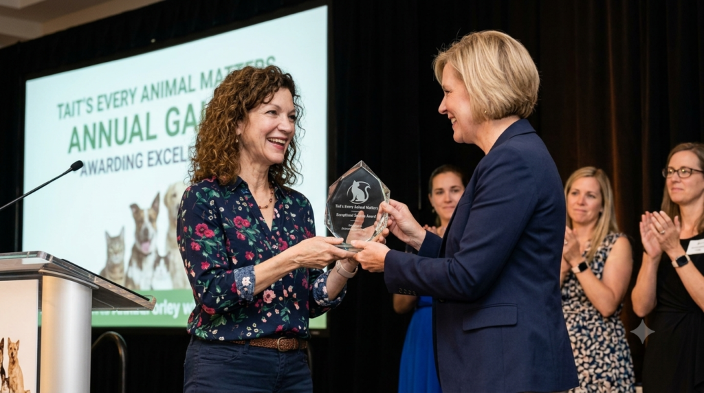 Donna Sicuranza attending an animal welfare conference
