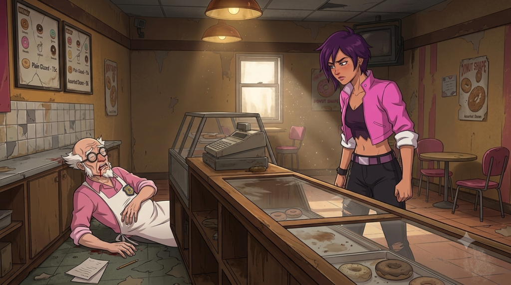 Granny Dispatch full-body character artwork in Dispatch universe