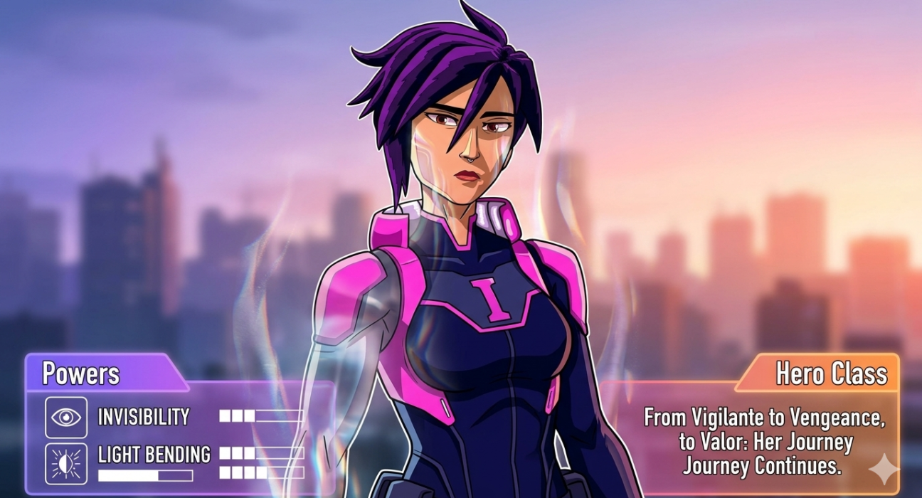 Official wiki profile image of Invisigal with her signature face and theme colors.