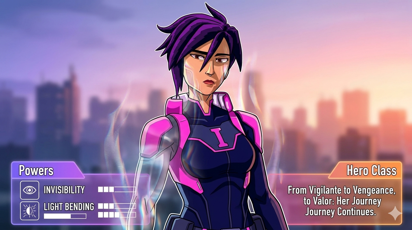Official wiki profile image of Invisigal with her signature face and theme colors.
