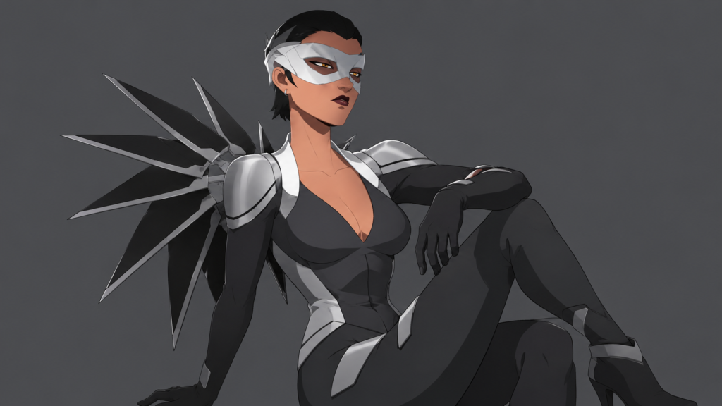 Dispatch Girl digital artwork in a dynamic action pose