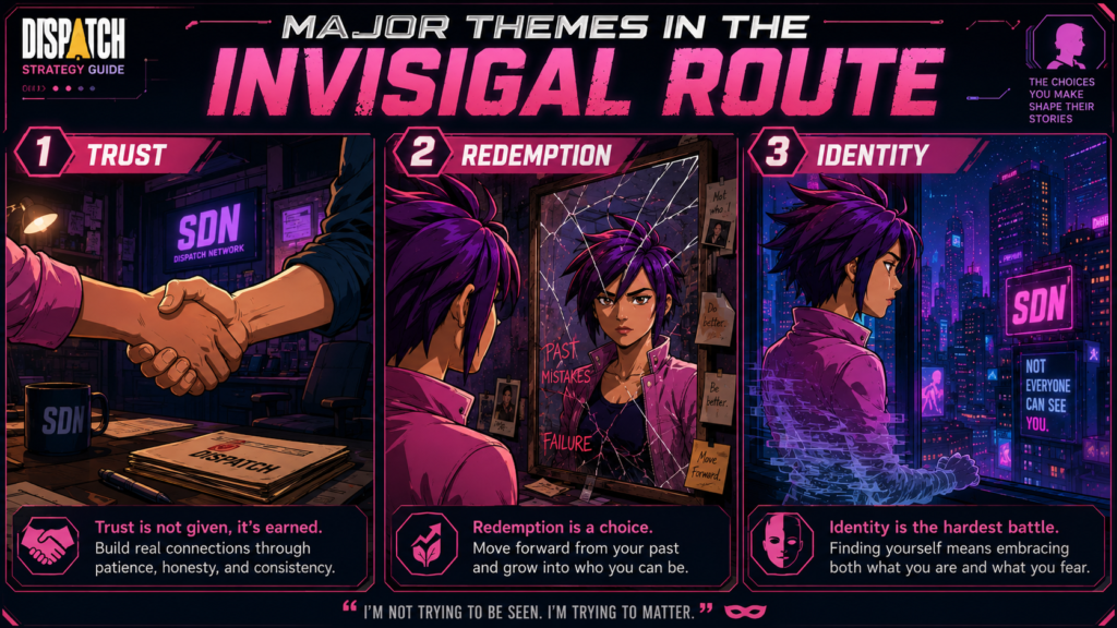 Invisigal route themes infographic