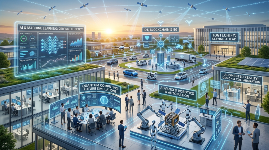 Smart city tech campus of the future with tech zones.