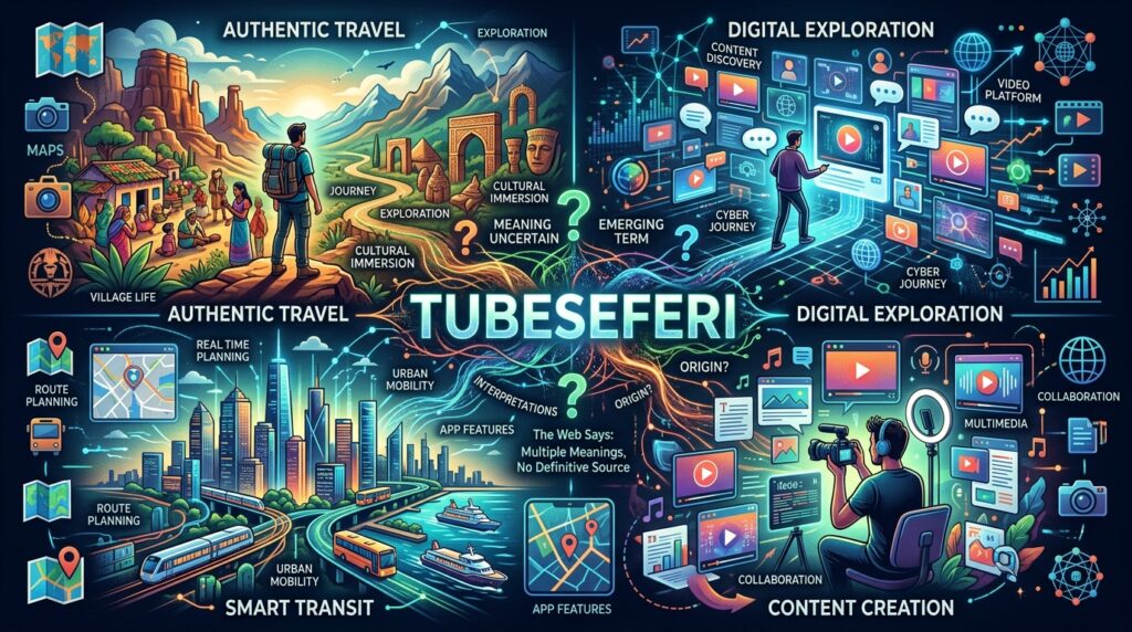 Tubeseferi meaning and digital travel concept