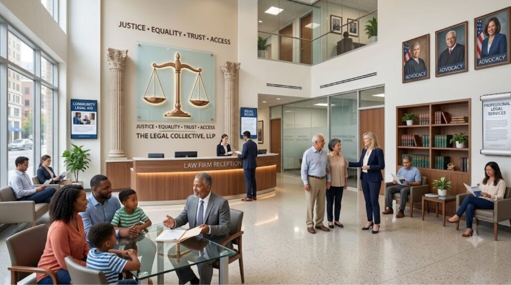 Law firm office offering conditional fee arrangement help.