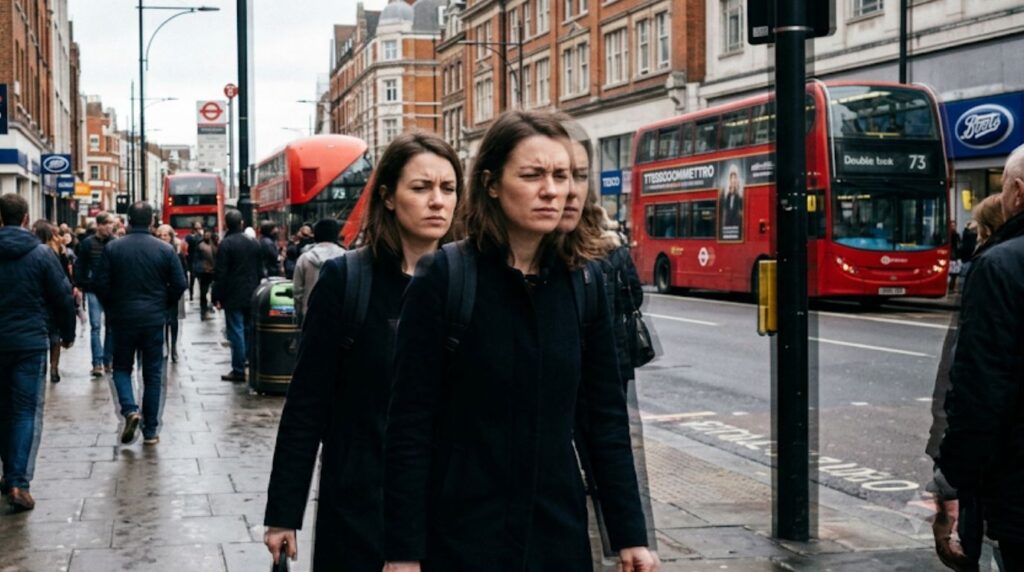 Binocular Vision Dysfunction in a busy London street scene